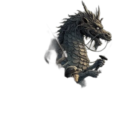dragon, sword, weapon, animal transparent PNG cut-out