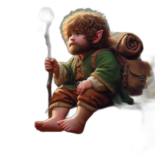 staff, creature, dragon, fantasy art transparent PNG cut-out