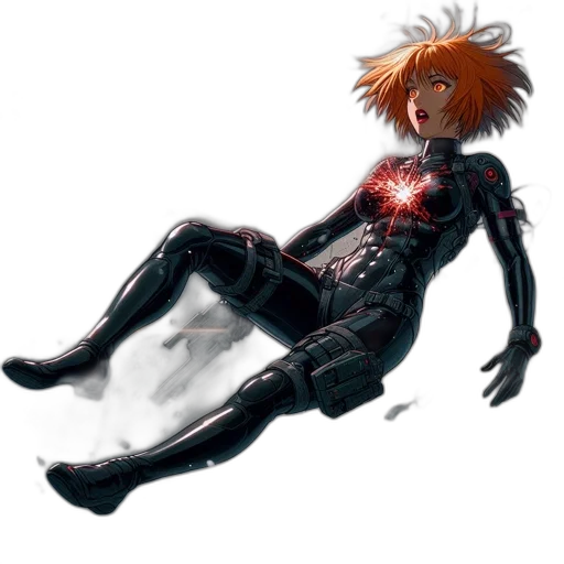 robot, creature, dress, hair transparent PNG cut-out