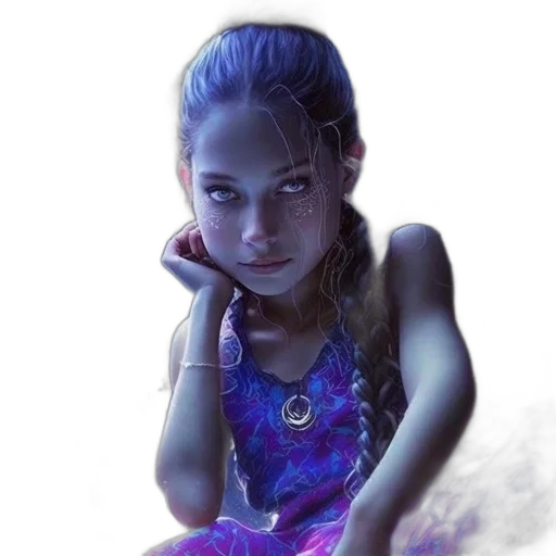 dress, jewelry, face, photorealistic transparent PNG cut-out