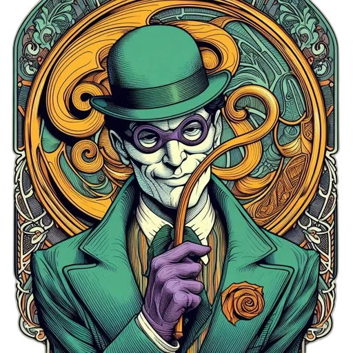 staff, mask, face, comic book art transparent PNG cut-out