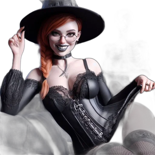 mask, dress, hat, fantasy art transparent PNG cut-out