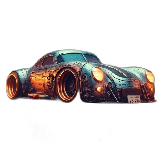 car, concept art, 3d render, photorealistic transparent PNG cut-out