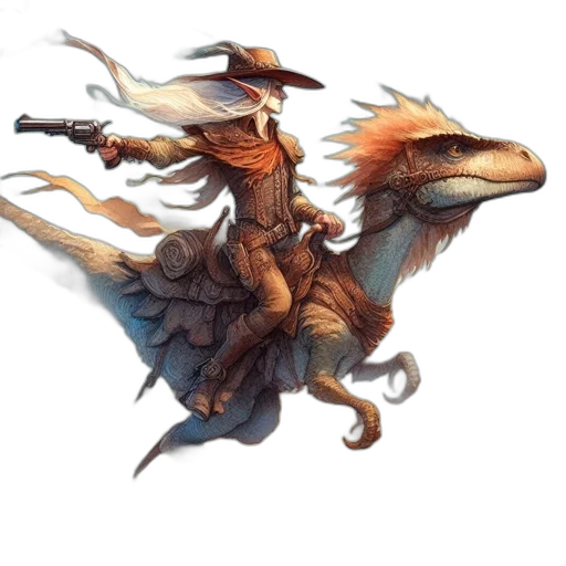 dragon, hat, staff, weapon transparent PNG cut-out