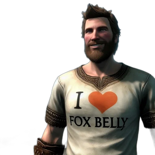 3d render, concept art, bearded, man transparent PNG cut-out