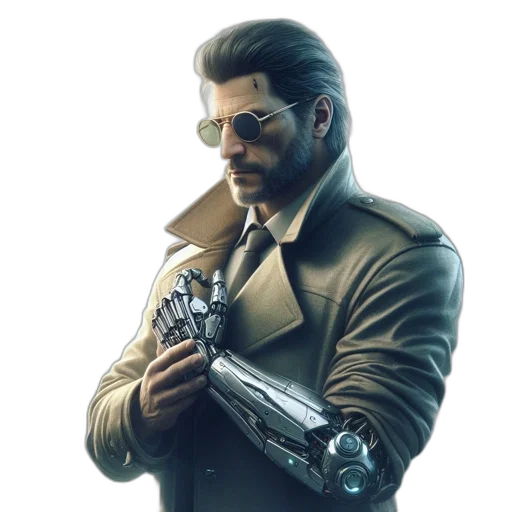 jacket, weapon, robot, mask transparent PNG cut-out