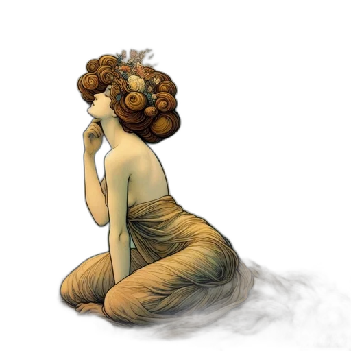 crown, hair, dress, flower transparent PNG cut-out