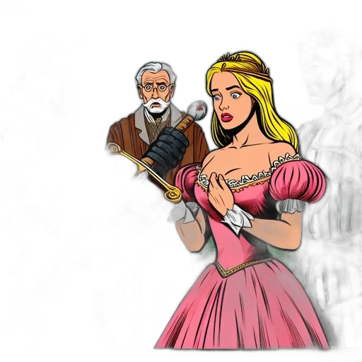 dress, concept art, fantasy art, cartoon transparent PNG cut-out
