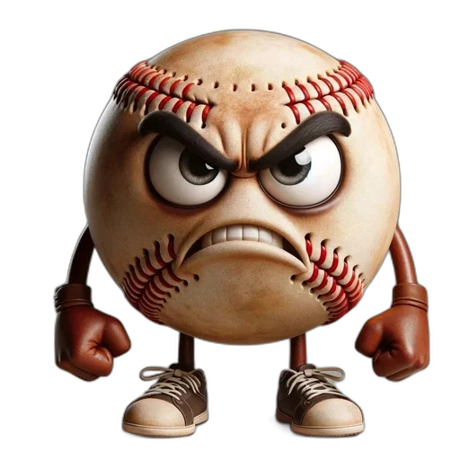 concept art, photorealistic, anthropomorphized, baseball transparent PNG cut-out