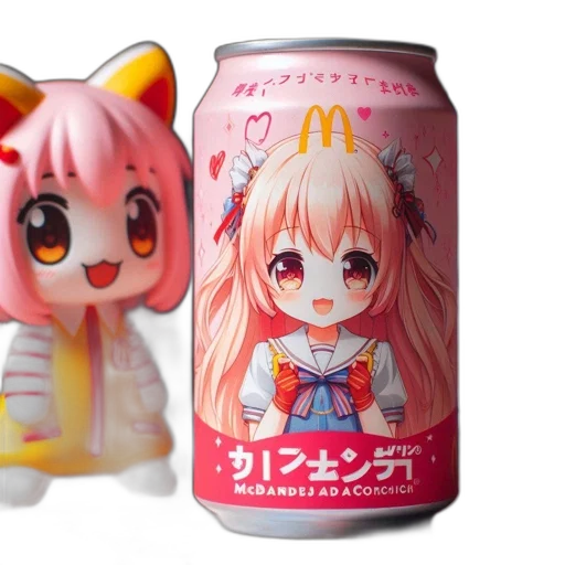 food, bottle, creature, vaporwave transparent PNG cut-out