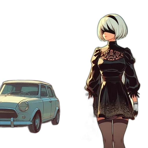 car, dress, jacket, concept art transparent PNG cut-out