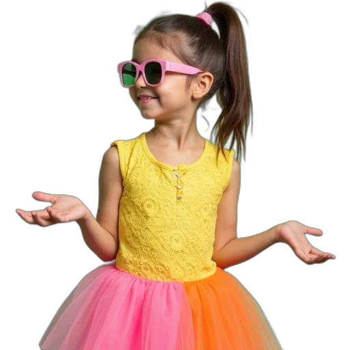 dress, 3d render, photorealistic, neon transparent PNG cut-out