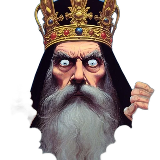 crown, face, staff, mask transparent PNG cut-out