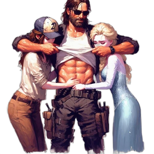 cyberpunk, comic book art, concept art, fantasy art transparent PNG cut-out