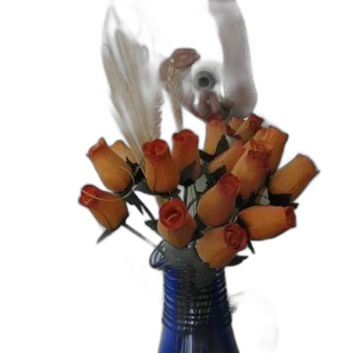 robot, staff, weapon, flower transparent PNG cut-out