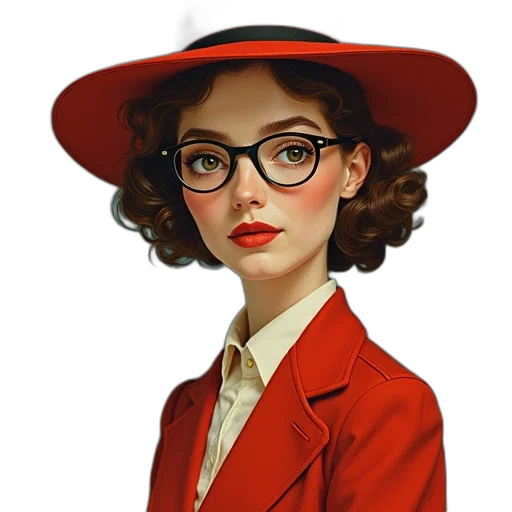 hat, staff, face, jewelry transparent PNG cut-out
