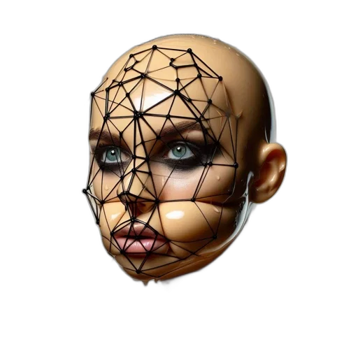 mask, face, hair, jewelry transparent PNG cut-out