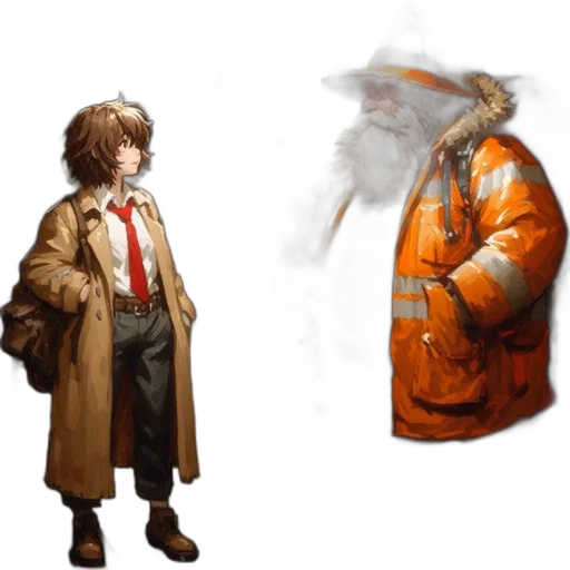jacket, concept art, cyberpunk, fantasy art transparent PNG cut-out