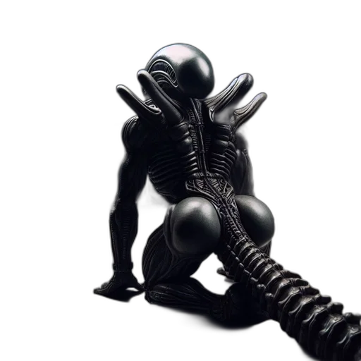 creature, robot, staff, weapon transparent PNG cut-out