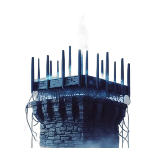 crown, hat, staff, building transparent PNG cut-out