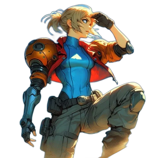 jacket, robot, weapon, concept art transparent PNG cut-out