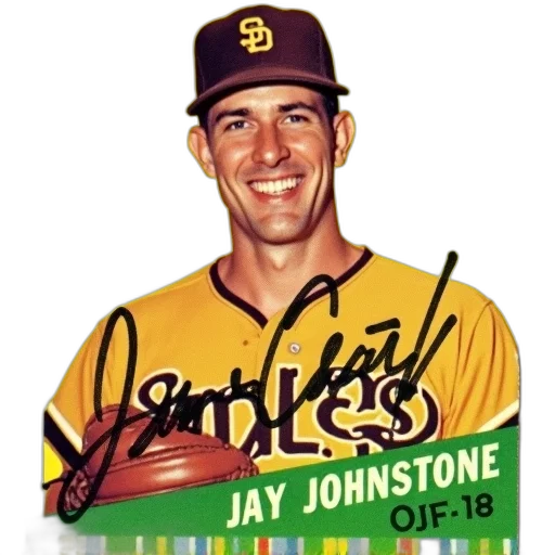 vintage, baseball, card, featuring transparent PNG cut-out