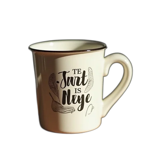 3d render, mug, text, project transparent PNG cut-out