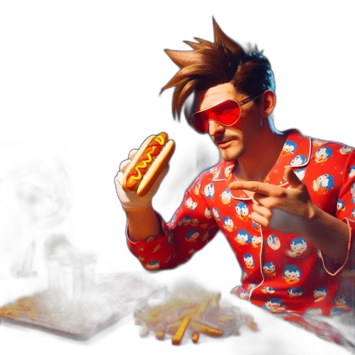 food, concept art, comic book art, pixel art transparent PNG cut-out