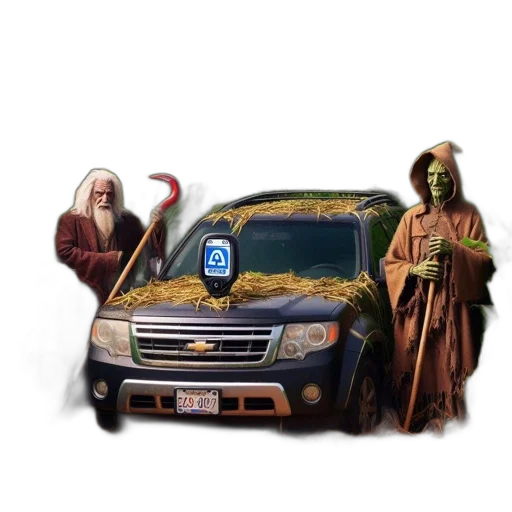 car, concept art, fantasy art, pixel art transparent PNG cut-out
