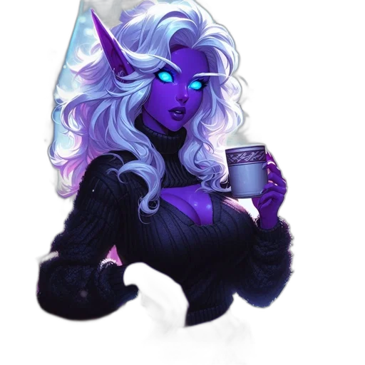 staff, creature, hair, fantasy art transparent PNG cut-out