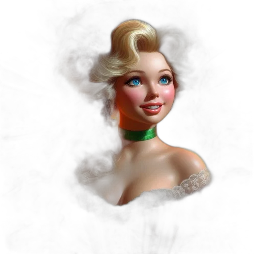 face, dress, crown, hair transparent PNG cut-out