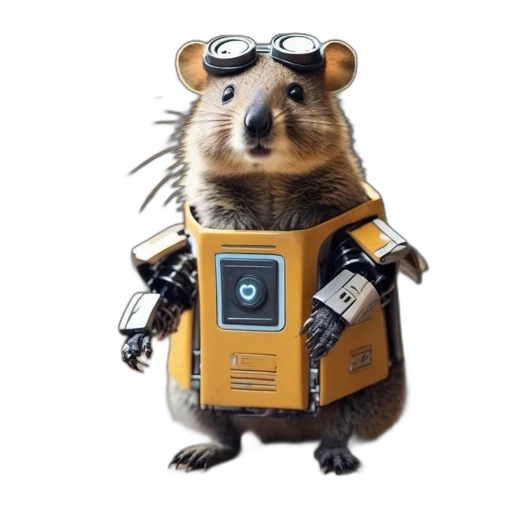robot, animal, staff, creature transparent PNG cut-out