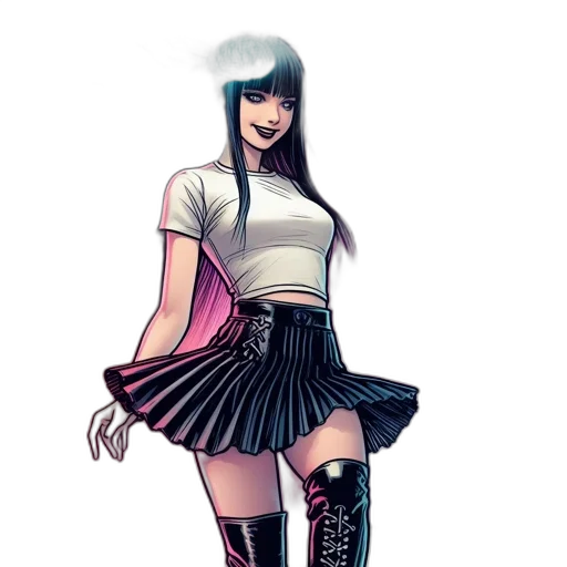 dress, robot, concept art, comic book art transparent PNG cut-out