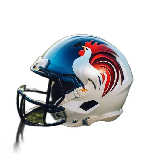 football, helmet, featuring, stylized transparent PNG cut-out