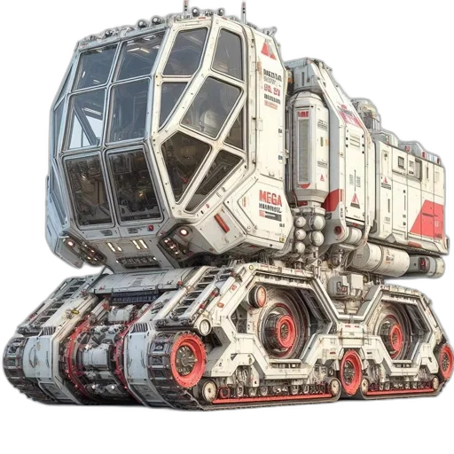 robot, weapon, car, concept art transparent PNG cut-out