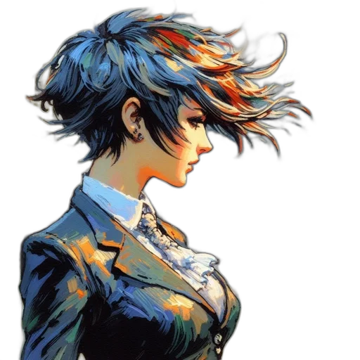 dress, jacket, crown, face transparent PNG cut-out
