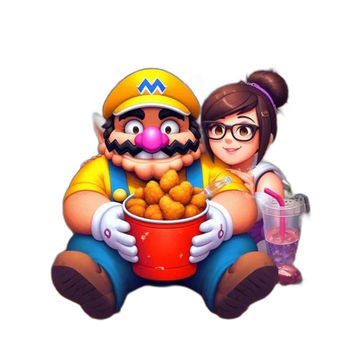 food, pixel art, concept art, 3d render transparent PNG cut-out