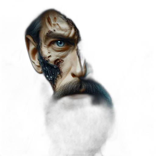 face, mask, staff, creature transparent PNG cut-out