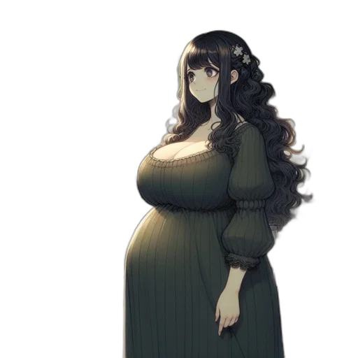 dress, creature, staff, concept art transparent PNG cut-out
