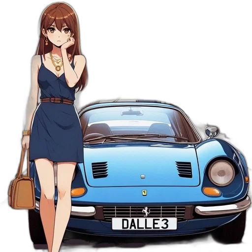 car, dress, jacket, anime transparent PNG cut-out