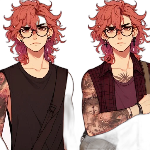 concept art, pixel art, anime, cartoon transparent PNG cut-out