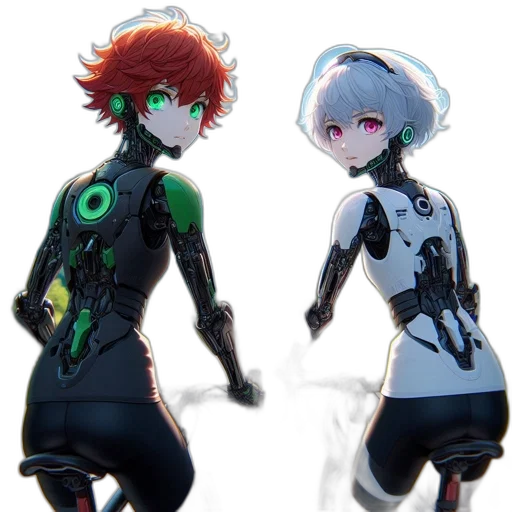 robot, dress, concept art, 3d render transparent PNG cut-out