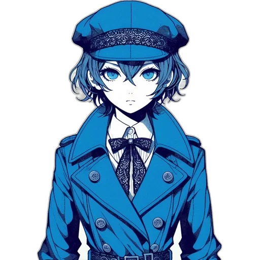 staff, jacket, hat, face transparent PNG cut-out