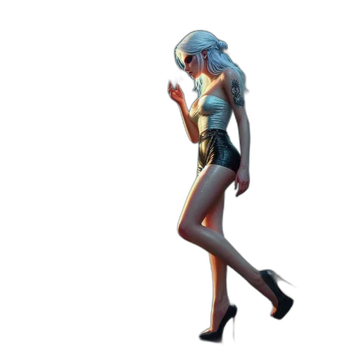robot, dress, shoes, staff transparent PNG cut-out