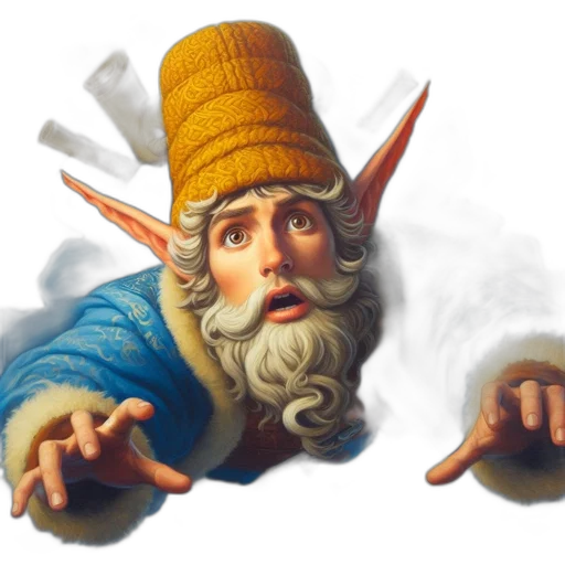 hat, staff, face, dragon transparent PNG cut-out