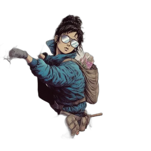 staff, weapon, sword, jacket transparent PNG cut-out