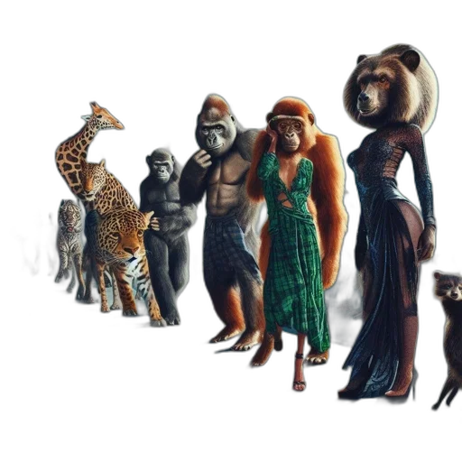 animal, concept art, fantasy art, 3d render transparent PNG cut-out