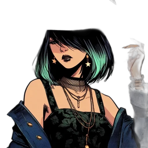 dress, jacket, jewelry, mask transparent PNG cut-out