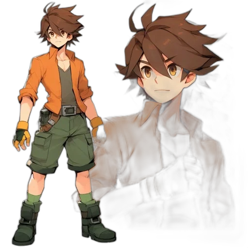 jacket, concept art, anime, pixel art transparent PNG cut-out