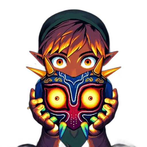 mask, pixel art, fantasy art, concept art transparent PNG cut-out